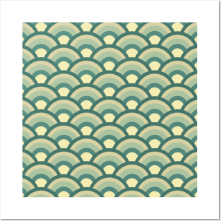 Geometric Waves Pattern Posters and Art